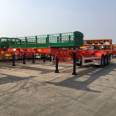 12380*2500*1540 CIMC HUAJUN Semi-remolque esquelético para transporte de contêineres de 20 pés e 40 pés
