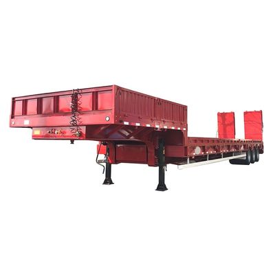 Sistema de travagem antibloqueio ABS Equipado CIMC HUAJUN 3 eixo Semi-reboque de cama baixa com rampa hidráulica HJGMCK20069