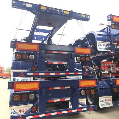Semi-reboque de esqueleto de 3 eixos de 40 pés A solução definitiva para o transporte de contentores