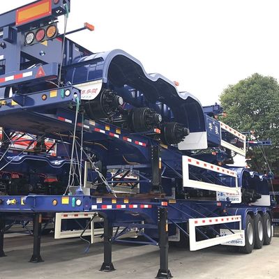 Semi-reboque de esqueleto de 3 eixos de 40 pés A solução definitiva para o transporte de contentores