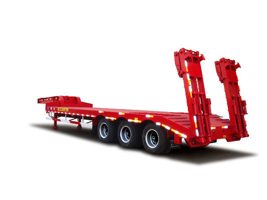 13000*3000*3100 Aço CIMC HUAJUN 3 eixos Semi-reboque de largura reduzida Trailers de caminhões de máquinas pesadas