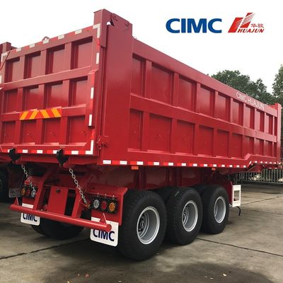 Reboque de caminhão com inclinação traseira de 80T Semi-reboque com King Pin de 3,5 &quot;HJGMCK20103 da CIMC