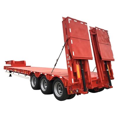 30T Max Carga útil hidráulica dobrável pescoço de ganso para pesado de cama baixa trailer robusto design