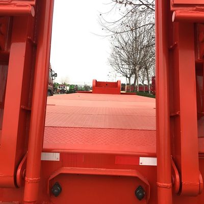 30T Max Carga útil hidráulica dobrável pescoço de ganso para pesado de cama baixa trailer robusto design