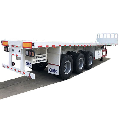 3 eixos 40 pés caminhão de contêineres de chão plano Semi-reboque com material competitivo e de aço