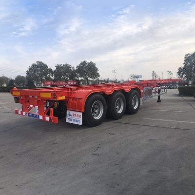 40T Max Payload Tri Axle Container Chassis Trailer com sistema de suspensão mecânica