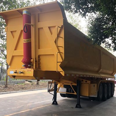 Hyva Hydraulic System 4 Axle FC Tipper Semi-trailer para transporte de cargas pesadas de aço