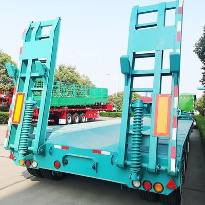 Reboque de caminhão CIMC HUAJUN Lowboy Lowbed Reboque para estradas não pavimentadas e terrenos acidentados