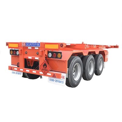 40T Max Carga Máxima Suspensão Aérea Deslizante Extensível Esqueleto Container Chassis Semi-reboque