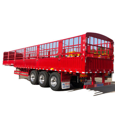 FUWA ou BPW Axel Truck Trailer CIMC HUAJUN Fence Flatbed Semi Trailer com Design