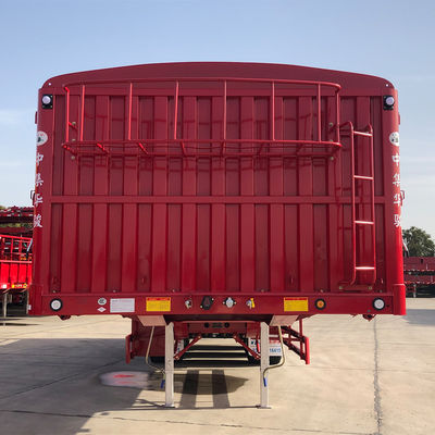 FUWA ou BPW Axel Truck Trailer CIMC HUAJUN Fence Flatbed Semi Trailer com Design