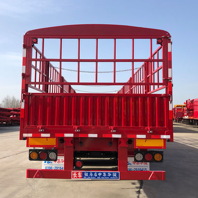FUWA ou BPW Axel Truck Trailer CIMC HUAJUN Fence Flatbed Semi Trailer com Design