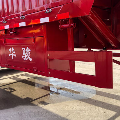 FUWA ou BPW Axel Truck Trailer CIMC HUAJUN Fence Flatbed Semi Trailer com Design