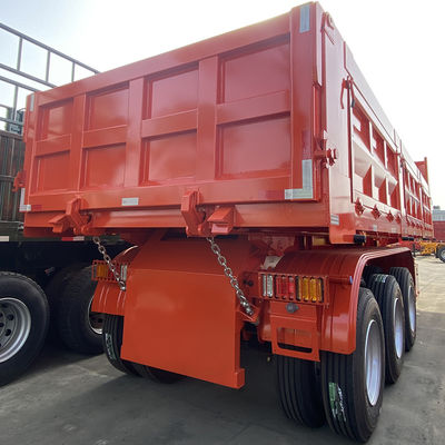 Trator de 3 eixos de alta capacidade, descarregador de carvão, transporte de carvão, semi-reboque para carga de 50 a 80 toneladas