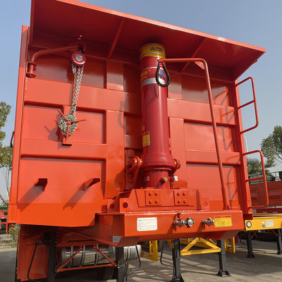 Trator de 3 eixos de alta capacidade, descarregador de carvão, transporte de carvão, semi-reboque para carga de 50 a 80 toneladas