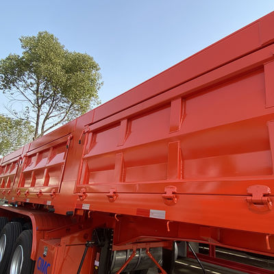 Trator de 3 eixos de alta capacidade, descarregador de carvão, transporte de carvão, semi-reboque para carga de 50 a 80 toneladas