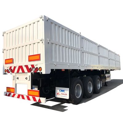 Transporte de cargas de carvão Parede lateral alta CIMC HUAJUN Reboque de carga para transporte de gado