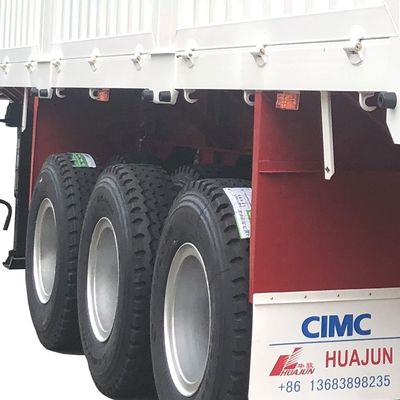 Transporte de cargas de carvão Parede lateral alta CIMC HUAJUN Reboque de carga para transporte de gado