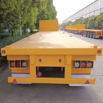 Transporte de longa distância 4 eixos caminhão de carga pesada de reboque plano e 12 fechaduras de torção