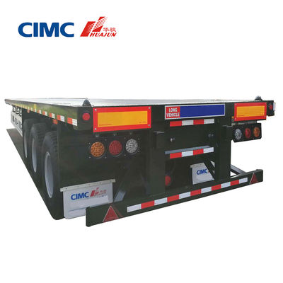 40ft Container Flatbed Semi Truck Trailers com pneus opcionais e 12 conjuntos de fechaduras de torção