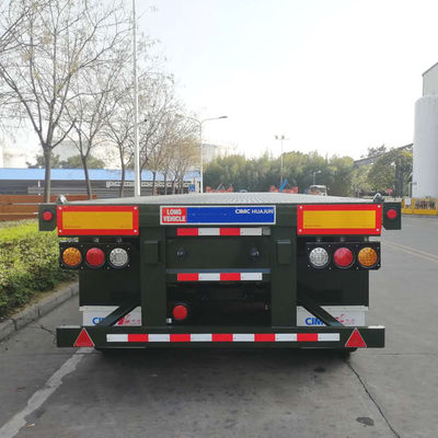 40ft Container Flatbed Semi Truck Trailers com pneus opcionais e 12 conjuntos de fechaduras de torção