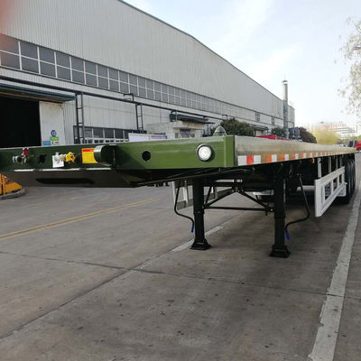 40ft Container Flatbed Semi Truck Trailers com pneus opcionais e 12 conjuntos de fechaduras de torção