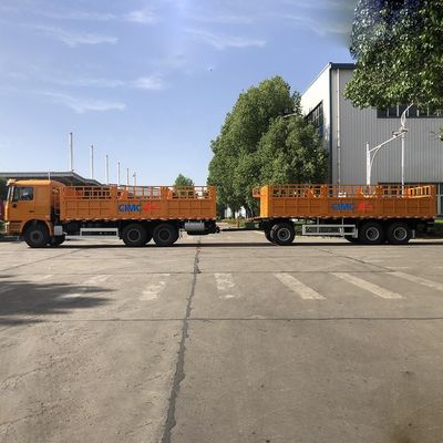 Top Design CIMC HUAJUN Trailer de carga de estaca com Semi-trailer de vedação de caixa dupla