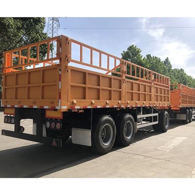 Top Design CIMC HUAJUN Trailer de carga de estaca com Semi-trailer de vedação de caixa dupla