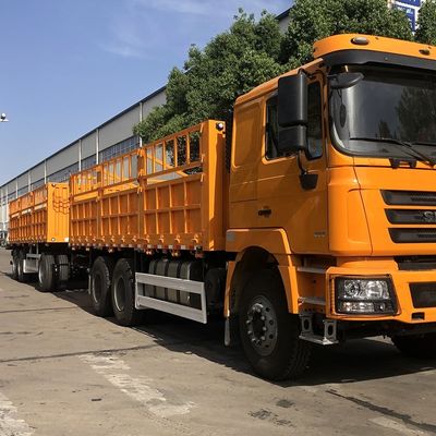 Top Design CIMC HUAJUN Trailer de carga de estaca com Semi-trailer de vedação de caixa dupla
