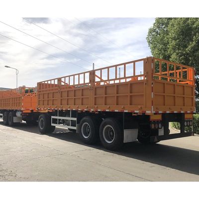 Top Design CIMC HUAJUN Trailer de carga de estaca com Semi-trailer de vedação de caixa dupla