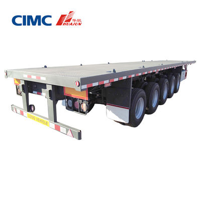 CIMC HUAJUN Semi-remolque de contentor de piso plano com 12 fechaduras de torção e requisitos personalizados