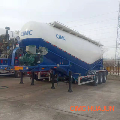 Transporte de pó mineral 3 eixos 45cbm Cimento Semi-remolque Caminhão-tanque com eixo Fuwa
