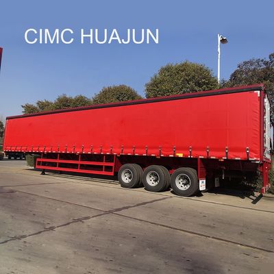 CIMC HUAJUN 3 eixos T700/Q345 Box Trailer de transporte de carga de aço 2021