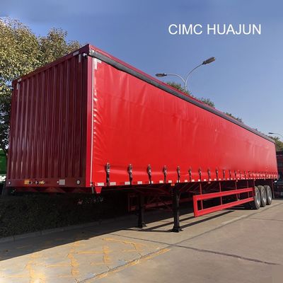 CIMC HUAJUN 3 eixos T700/Q345 Box Trailer de transporte de carga de aço 2021