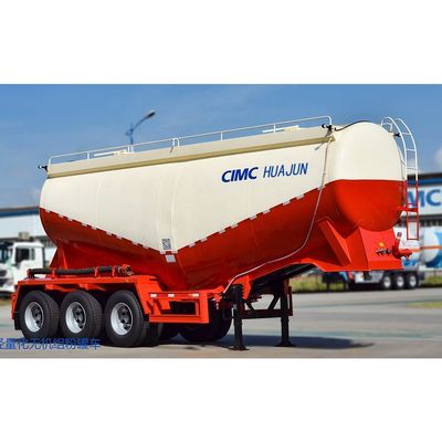 CIMC durável HUAJUN 40CBM Cimento em pó em massa seco Tanque transportador 3 eixos Tanque Semi-reboque