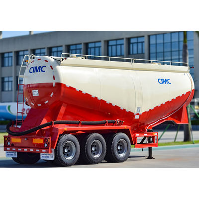 CIMC durável HUAJUN 40CBM Cimento em pó em massa seco Tanque transportador 3 eixos Tanque Semi-reboque