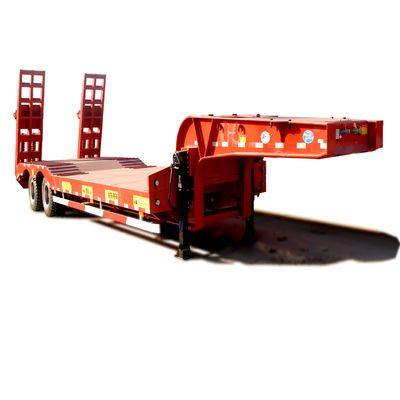 Equipamento de suspensão mecânica de pescoço de galinha 3 eixos Semi-reboque de banco baixo para transporte de carga pesada