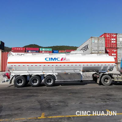 CIMC HUAJUN 3 eixo Diesel Tanker Truck Trailers 30000L-60000L Tanque de combustível Semi-trailer