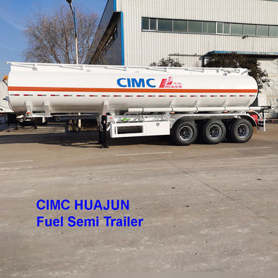 CIMC HUAJUN 3 eixo Diesel Tanker Truck Trailers 30000L-60000L Tanque de combustível Semi-trailer