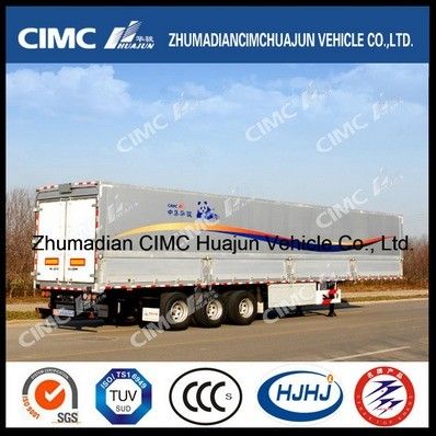 CIMC HUAJUN Semi-reboque de cortina lateral de caminhão de reboque de aço 13750*2500 CN HEN 50t Ce