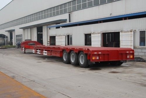 20 a 100 toneladas de carga útil máxima de aço 3 eixos semi-reboque de cama baixa para transporte de equipamentos pesados
