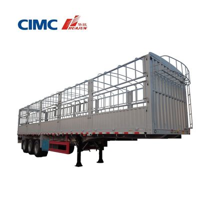 CIMC HUAJUN 11.00R20 Parede de estaca de carga de vigas retas semi-reboque para transporte de carga