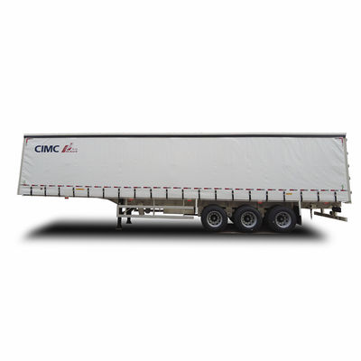 CIMC HUAJUN Trailers Curtain Tensioner 3 eixos 40 ft Drop Deck para transporte de carga seca