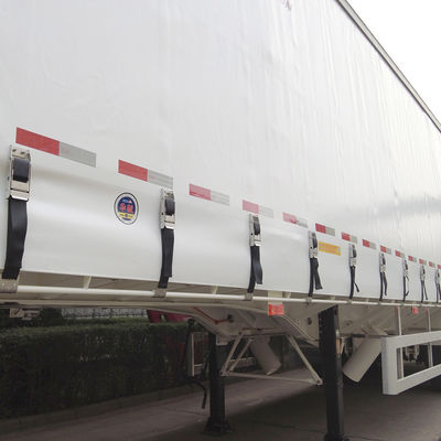 CIMC HUAJUN Trailers Curtain Tensioner 3 eixos 40 ft Drop Deck para transporte de carga seca