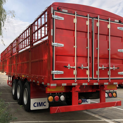 Reboque de 60 toneladas para caminhões, estacas de vedação, semi-reboque de carga para transporte de mercadorias da CIMC HUAJUN