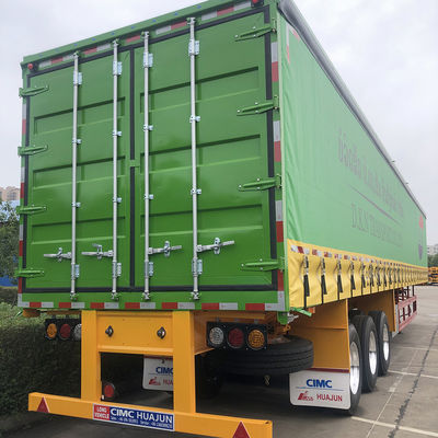 10.00R20/ 11.00R20/ 12R22.5 Pneus 60 toneladas Van Semi-reboque com sistema de travagem de dupla linha