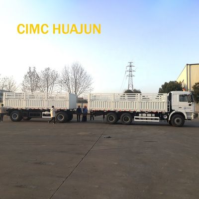 Transporte de cereais Trem de reboque de 60 toneladas com suspensão mecânica e lonas