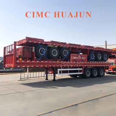 CIMC HUAJUN 2021Novo semi-reboque de transporte de carga de 3 eixos para caminhões com capacidade de 60 toneladas