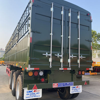 Transporte de mercadorias 3 eixos vedação estaca Semi-reboque com sistema de travagem WABCO
