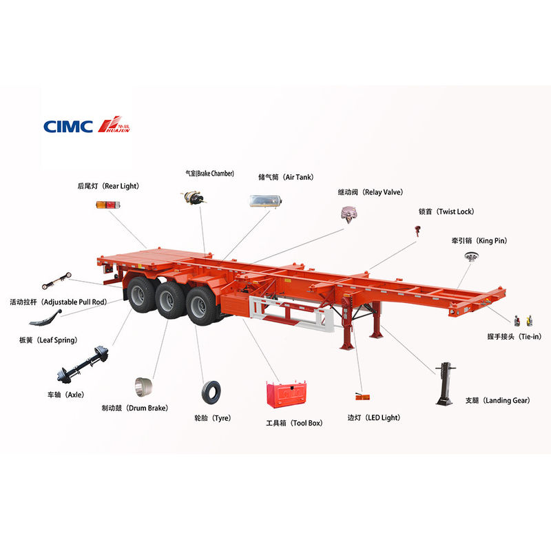 12R22.5-12PR Semi-reboque esqueleto de pneus A solução ideal para transporte de contentores